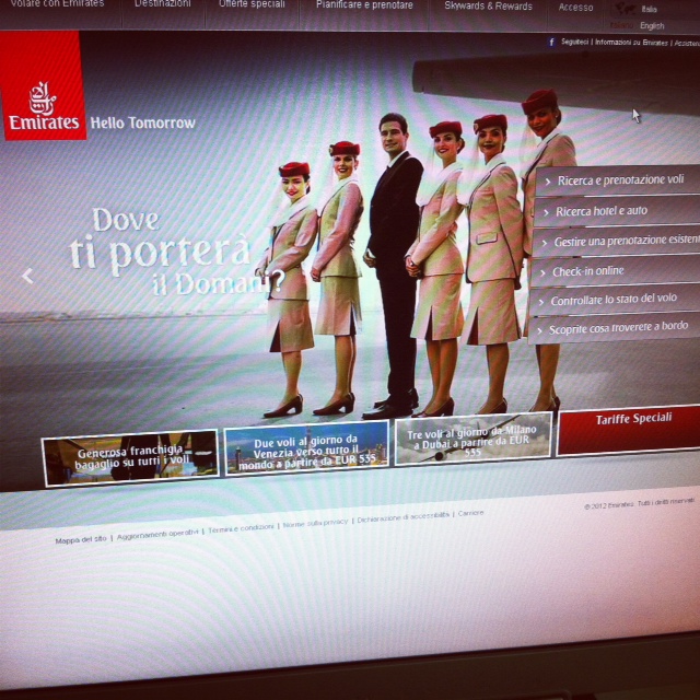 Sito Web Emirates - Australia