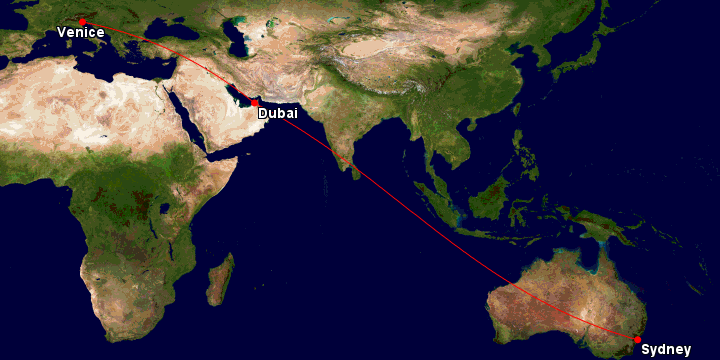 Viaggio in Australia - VCE to DXB